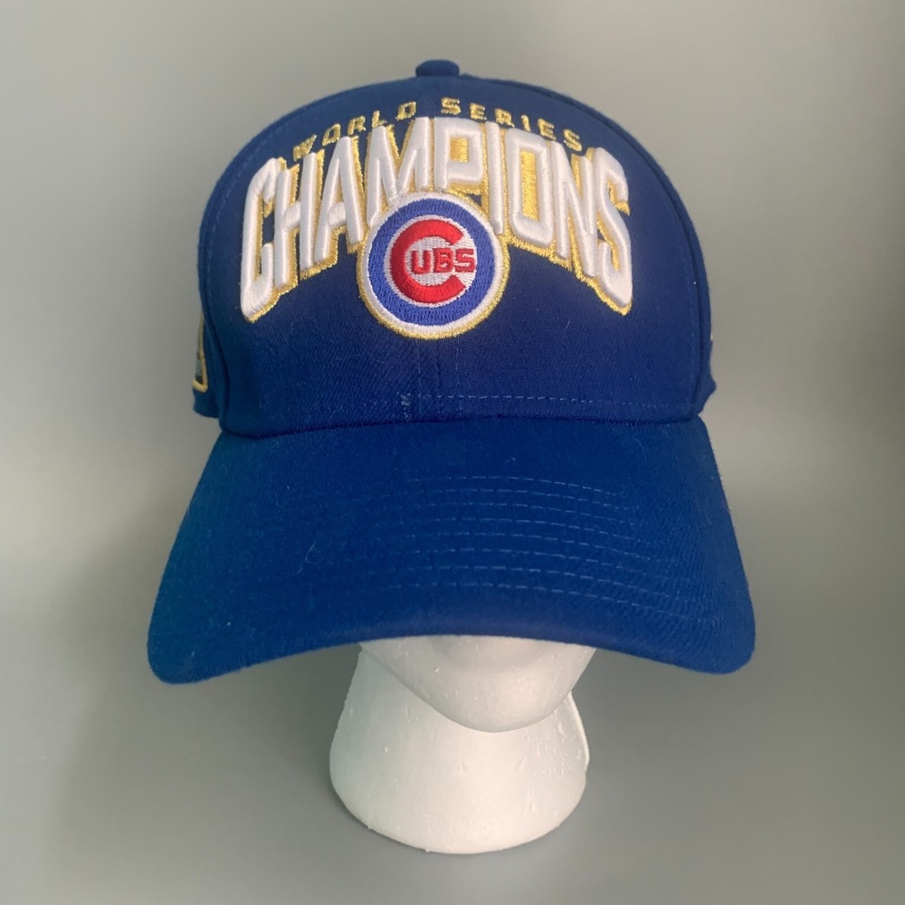New Era 39THIRTY Chicago Cubs 2016 World Series Champions Hat Blue Small-Medium